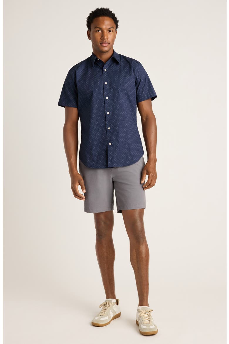 Riviera Slim Fit Short Sleeve Button-Up Shirt, Alternate, color, NAVY SALT