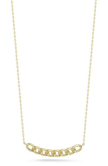 Ember Fine Jewelry Curb Link Bar Necklace In Gold