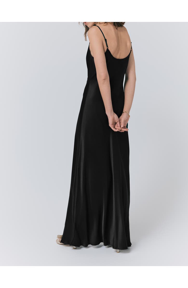 Ghost London Winnie Satin Maxi Dress, Alternate, color, Black