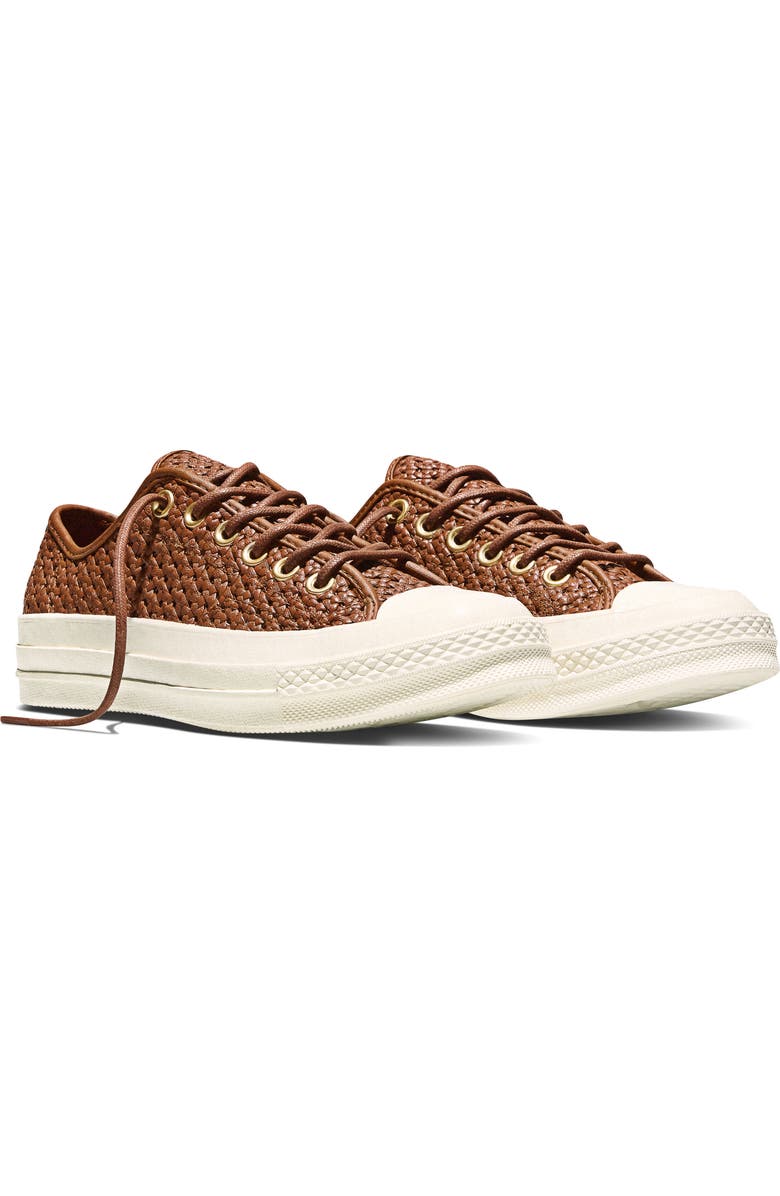Converse Chuck 70 Woven Leather Low Top Sneaker, Main, color, Unearthed/ Unearthed/ Egret
