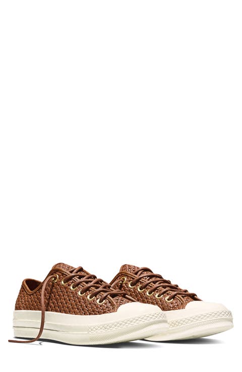 Chuck 70 Woven Leather Low Top Sneaker (Men)