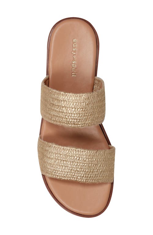 Easy Spirit Loyal Slide Sandal In Metallic Gold