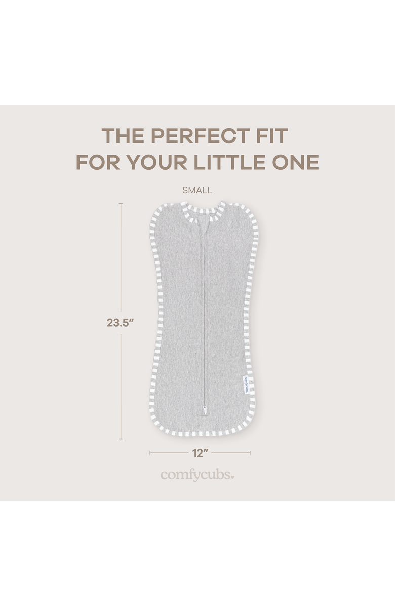 Comfy Cubs Easy Zipper Swaddle Blankets, Alternate, color, Gray