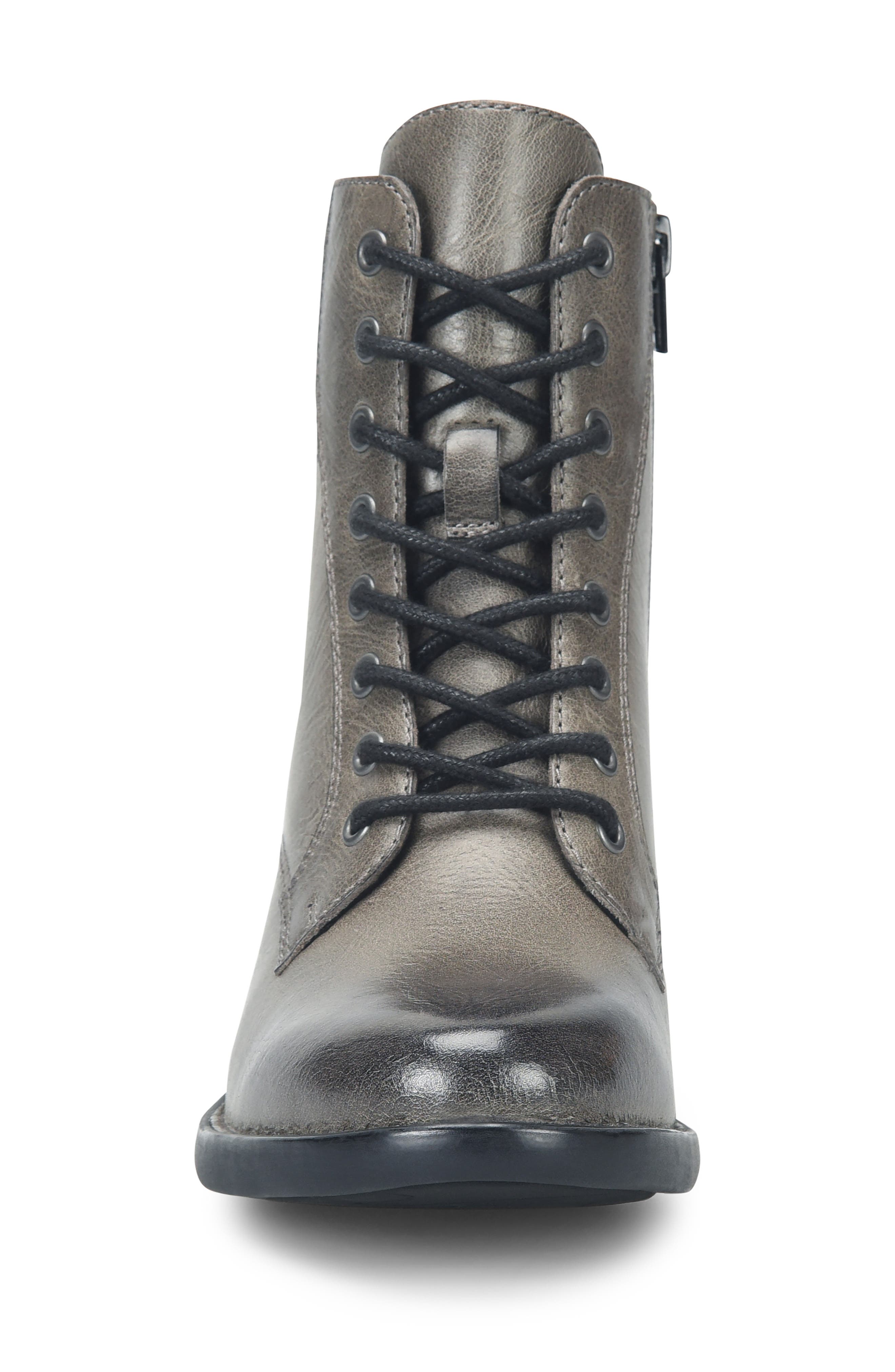 Børn Huntley Combat Boot, Alternate, color, Grey Leather