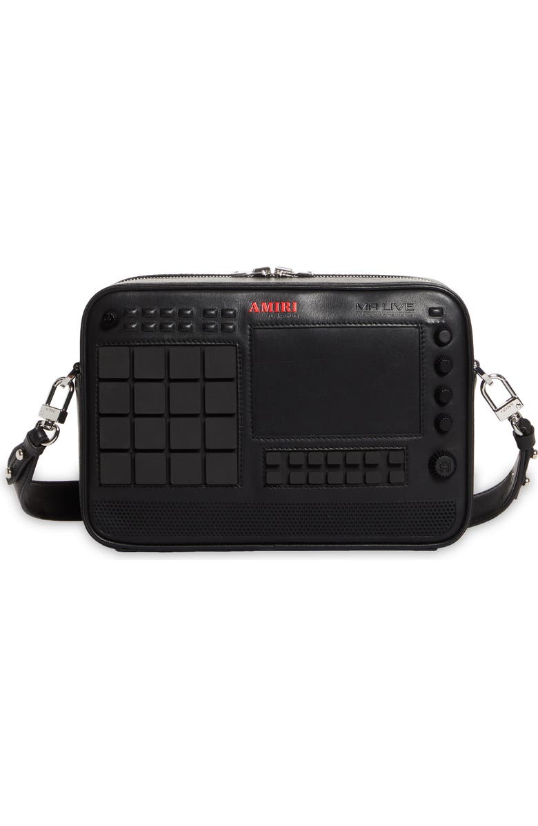 AMIRI Drum Machine Crossbody Bag, Main, color, Black