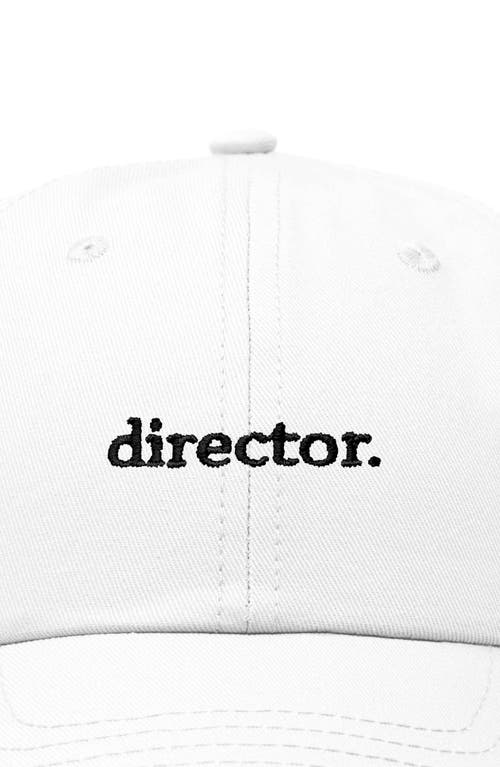 Shop Dalix Director Embroidered Low Crown Cap In White