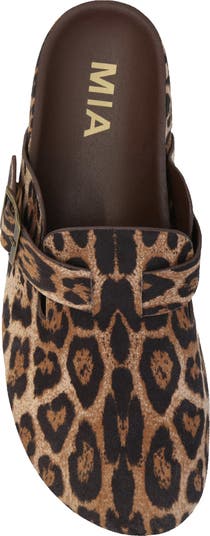 Animal Print Buckle Mule