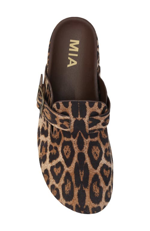Mia Animal Print Buckle Mule In Animal Print