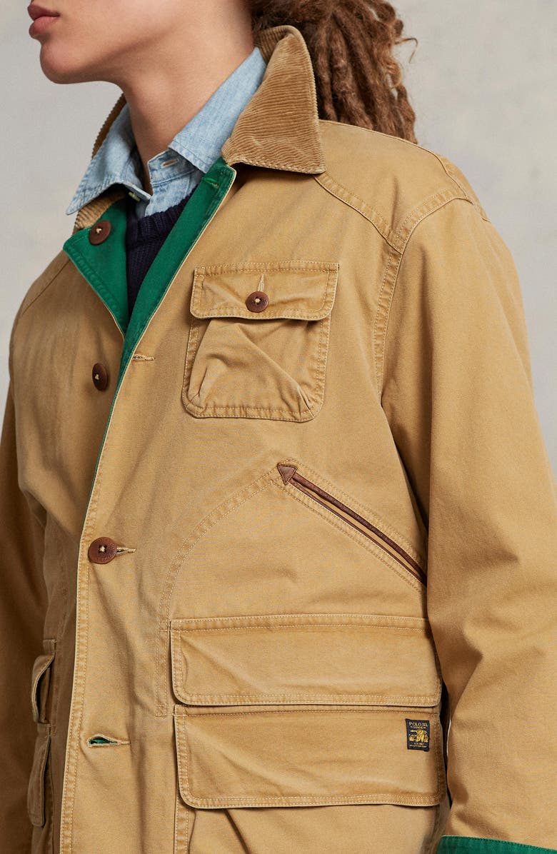 Polo Ralph Lauren Kilborn Reversible Cotton Canvas Safari Jacket, Alternate, color,