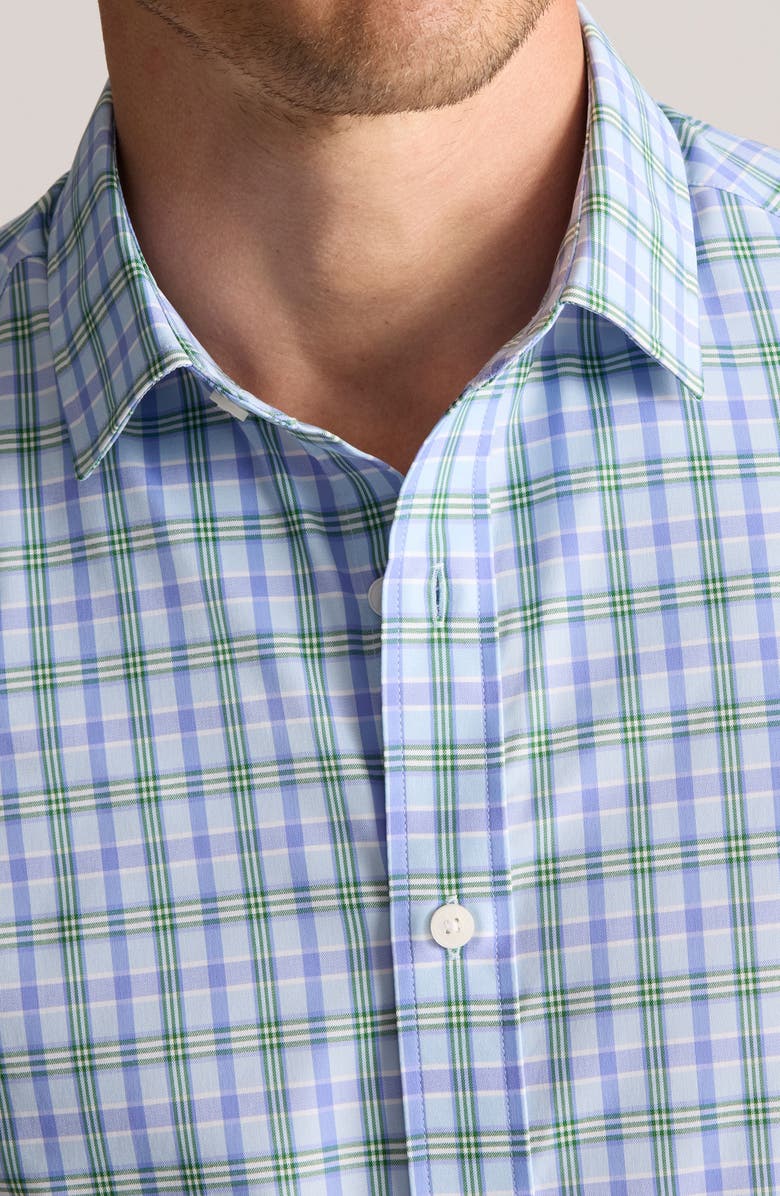 UNTUCKit Plaid Performance Button-Up Shirt, Alternate, color, Blue