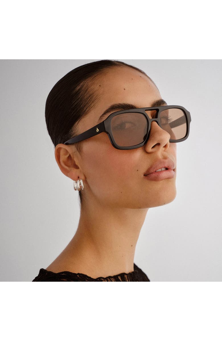 AIRE Aquarius Gradient Aviator Sunglasses, Alternate, color, Black / Tan Tint