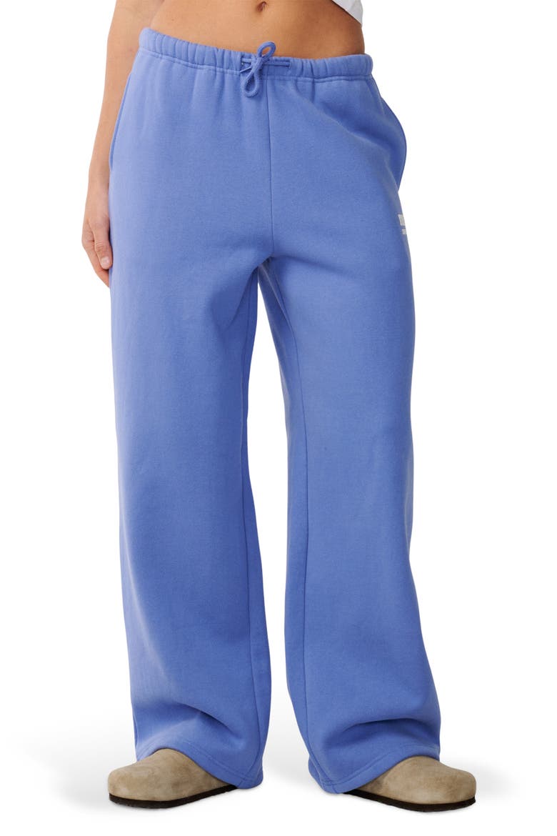 Surf Puff Wide Leg Sweatpants, Main, color, MID BLUE