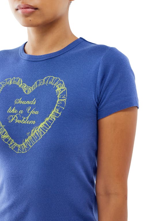 Bdg Urban Outfitters You Problem Graphic Baby Tee In Blue