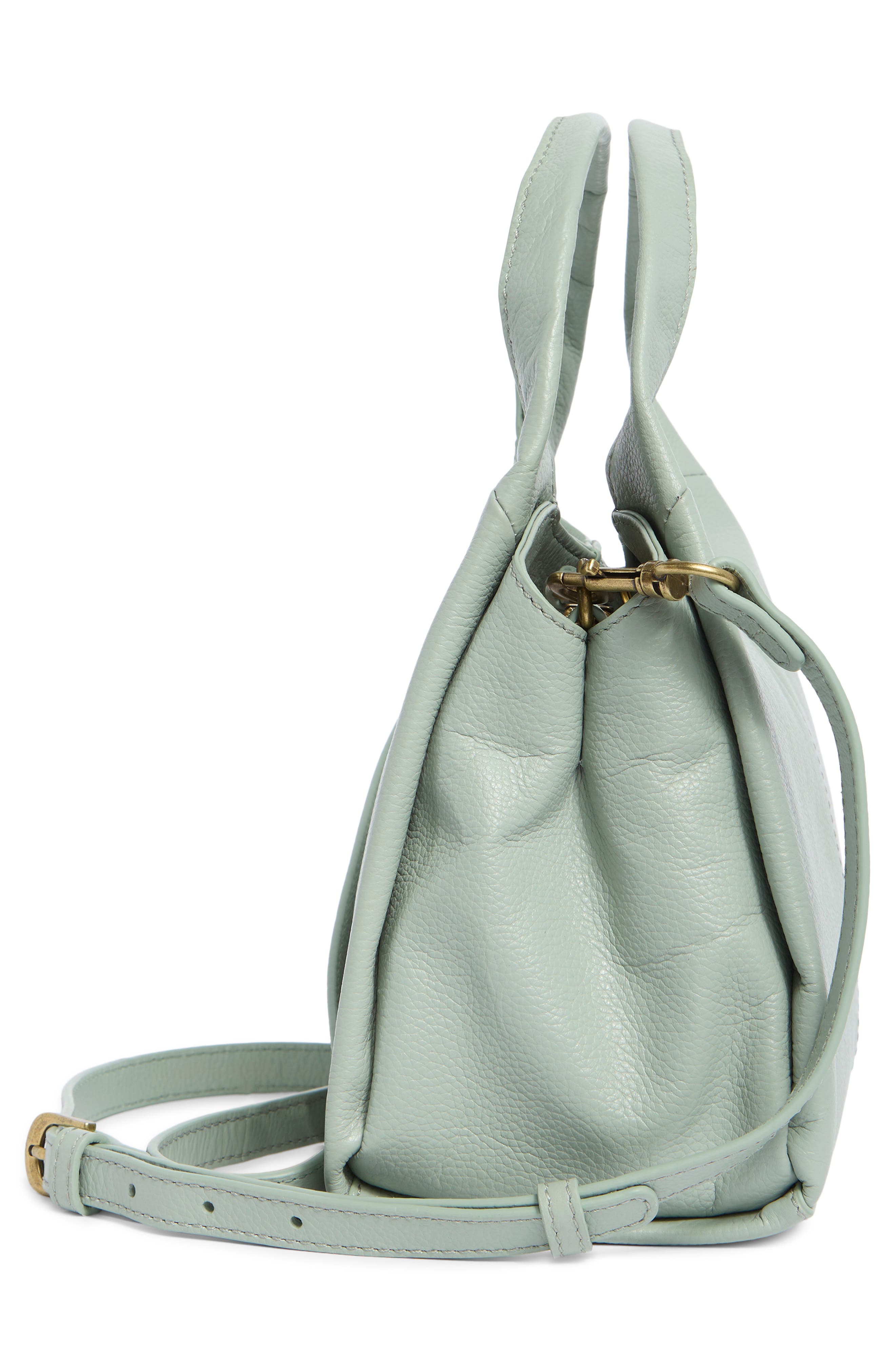 Sue Leather Crossbody Shoulder Bag, Alternate, color, SAGE CRYSTAL