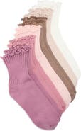 YOGALICIOUS 6-Pack Ruffle Edge Crew Socks