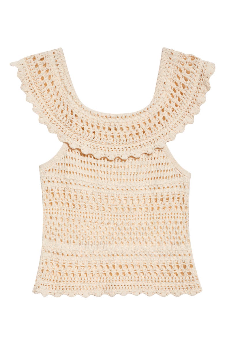 Isabel Marant Étoile Zaelle Off the Shoulder Crochet Top, Alternate, color, Ecru