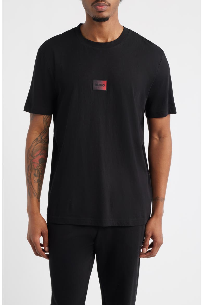 Danotie Logo Patch T-Shirt, Main, color, BLACK