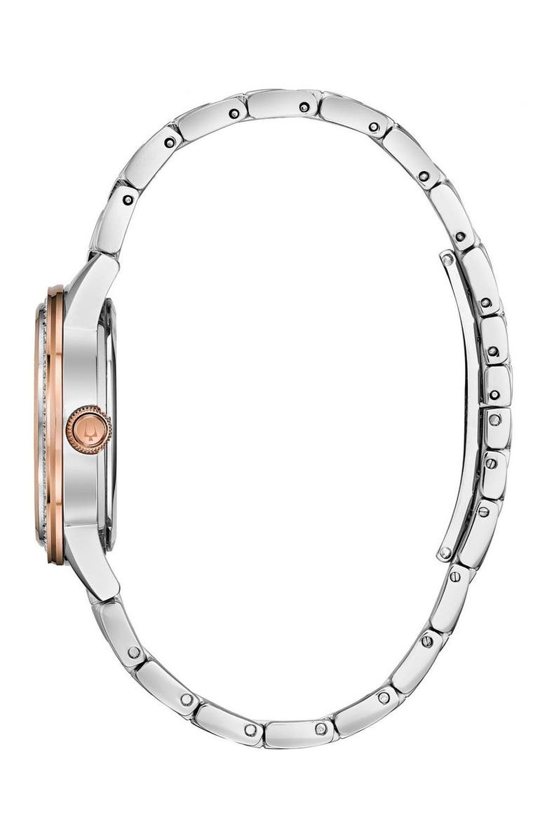 BULOVA Women's Turnstyle Crystal Accent Watch, 32.5mm, Alternate, color,
