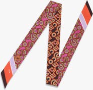 MCM Disco Monogram Print Petite Scarf in Organic Silk