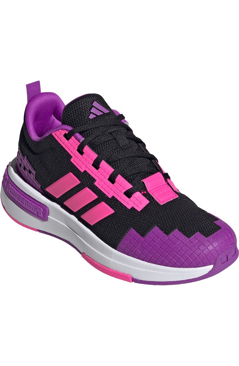 adidas x Minecraft<sup>®</sup> Kids' Pro Sneaker, Main, color, Core Black/ Pink/ Purple
