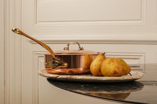 Mauviel M'150s 3 Quart Saute Pan With Cast Bronze Handle In Brown