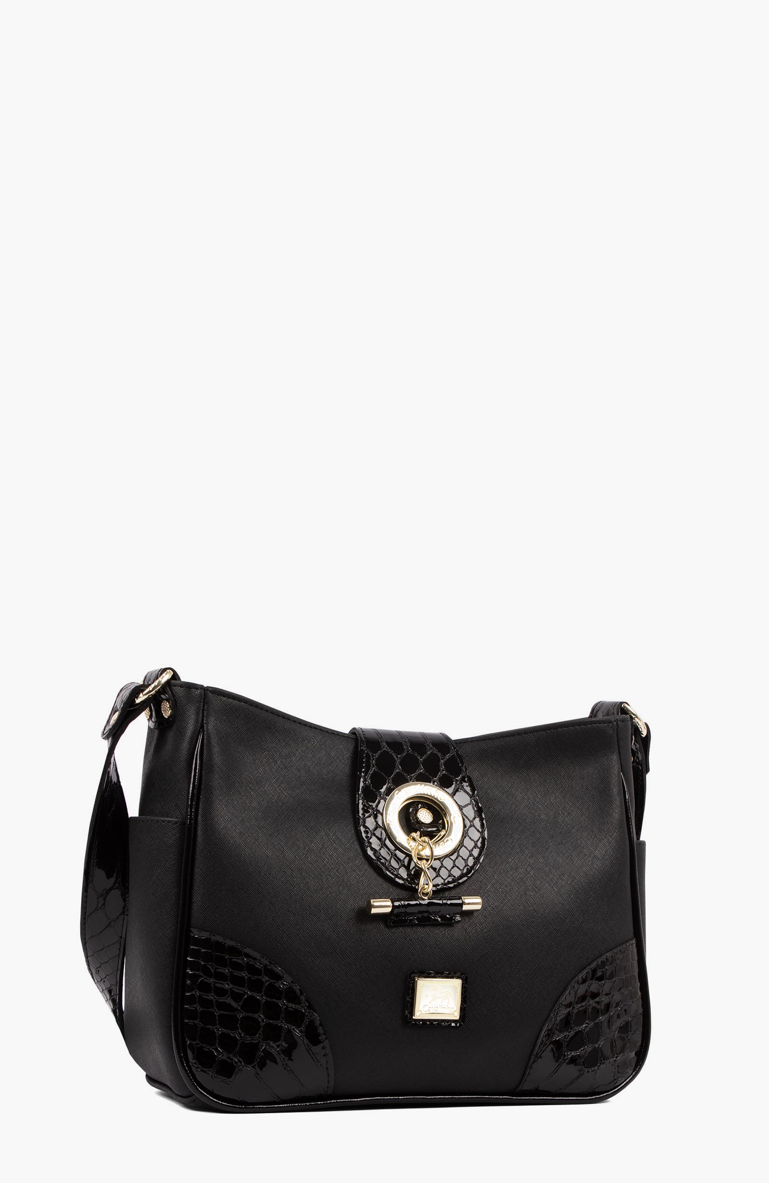Cherry Blossom Shoulder Bag 212, Alternate, color, Black