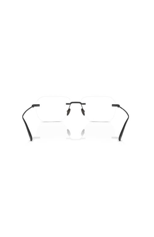 Ferrari 57mm Rectangle Optical Glasses In Black