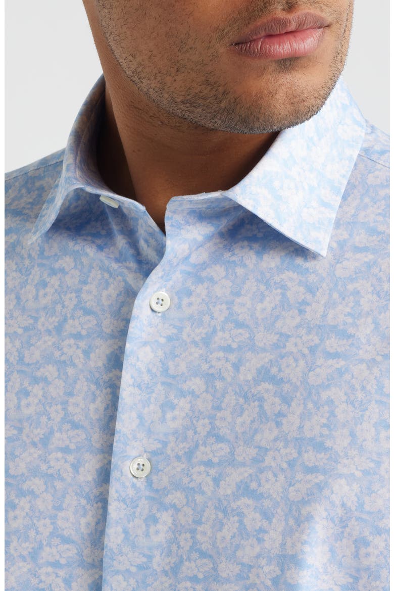 James OoohCotton® Floral Print Button-Up Shirt, Alternate, color, LAVENDER