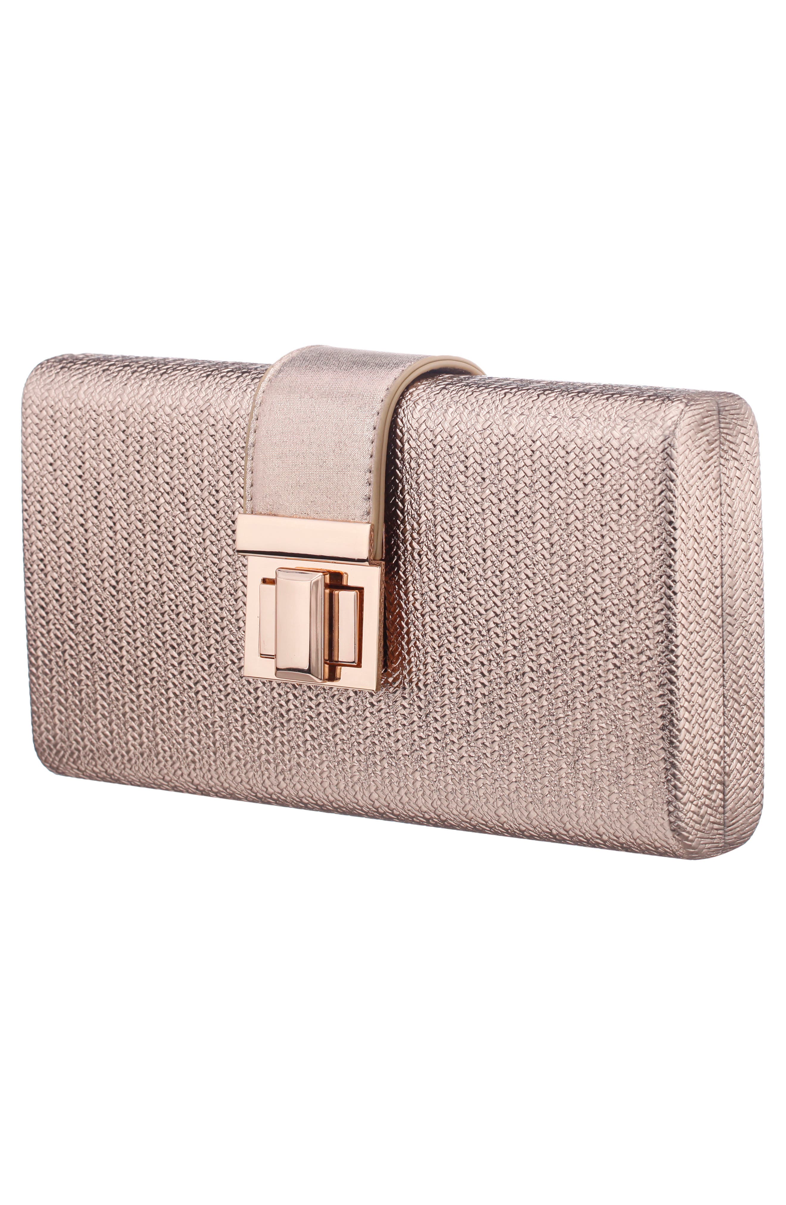 Presly Faux Leather Clutch, Alternate, color, ANTIQUE GOLD