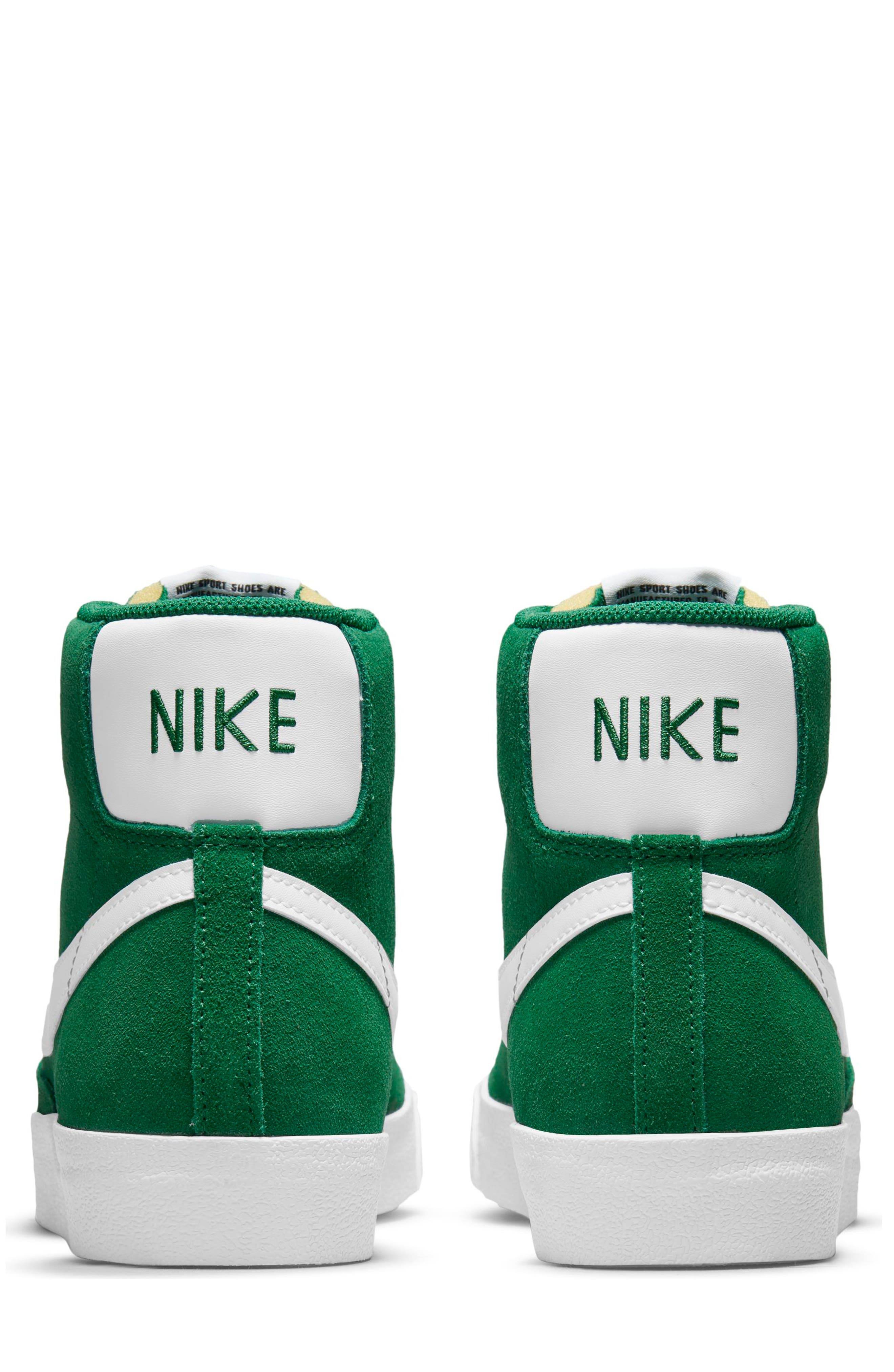 Blazer Mid '77 Suede Sneaker, Alternate, color, PINE GREEN/ WHITE