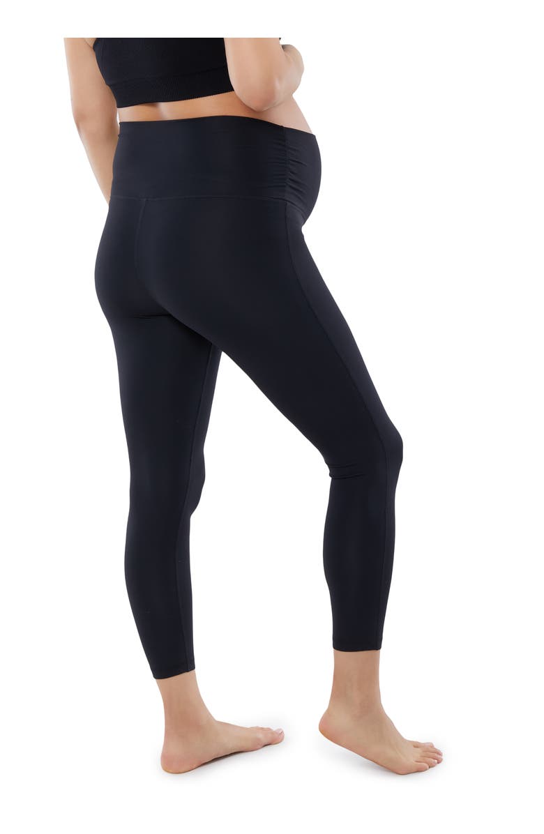 Ingrid & Isabel Maternity Foldover Legging Bundle, Alternate, color, Black/Black