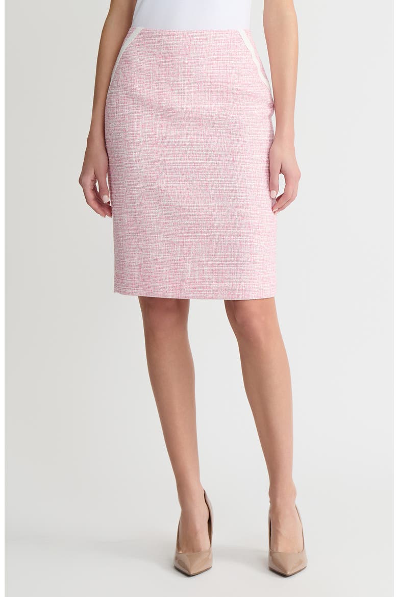 Textured Zip Pencil Skirt, Main, color, PINK PERFECTION MULTI