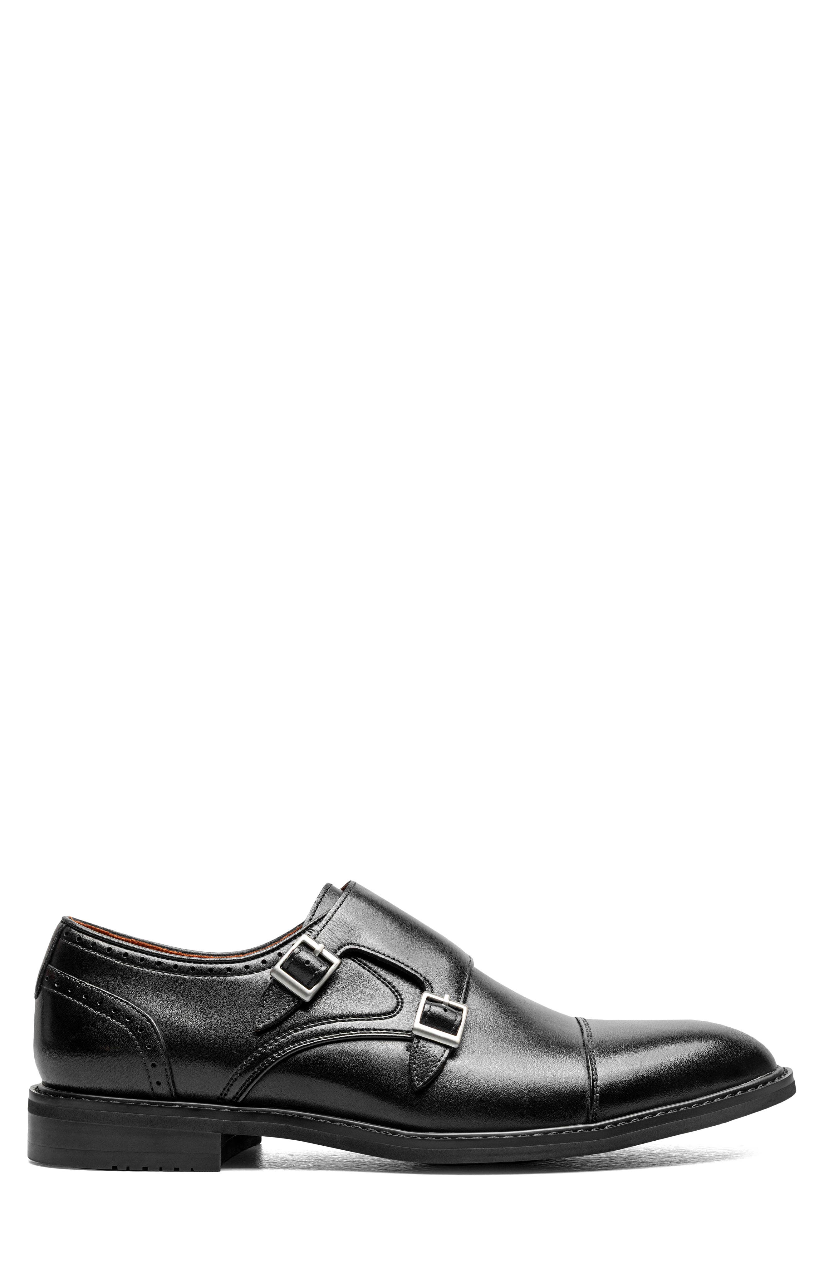 Stacy Adams Boswell Double Monk Strap Shoe, Alternate, color, Black