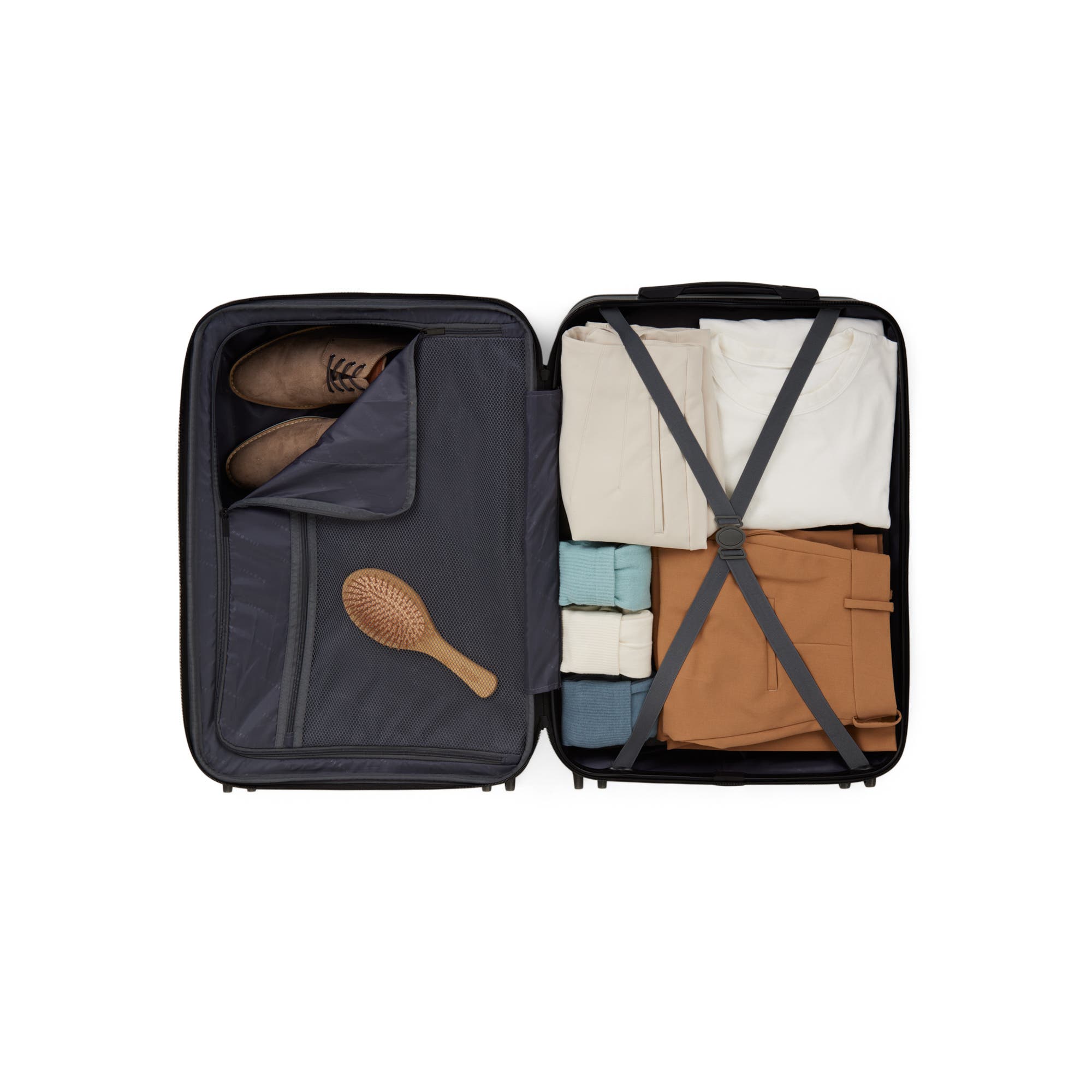 bugatti Singapore Hardside Check-In Large Luggage with Expansion, Alternate, color, Black