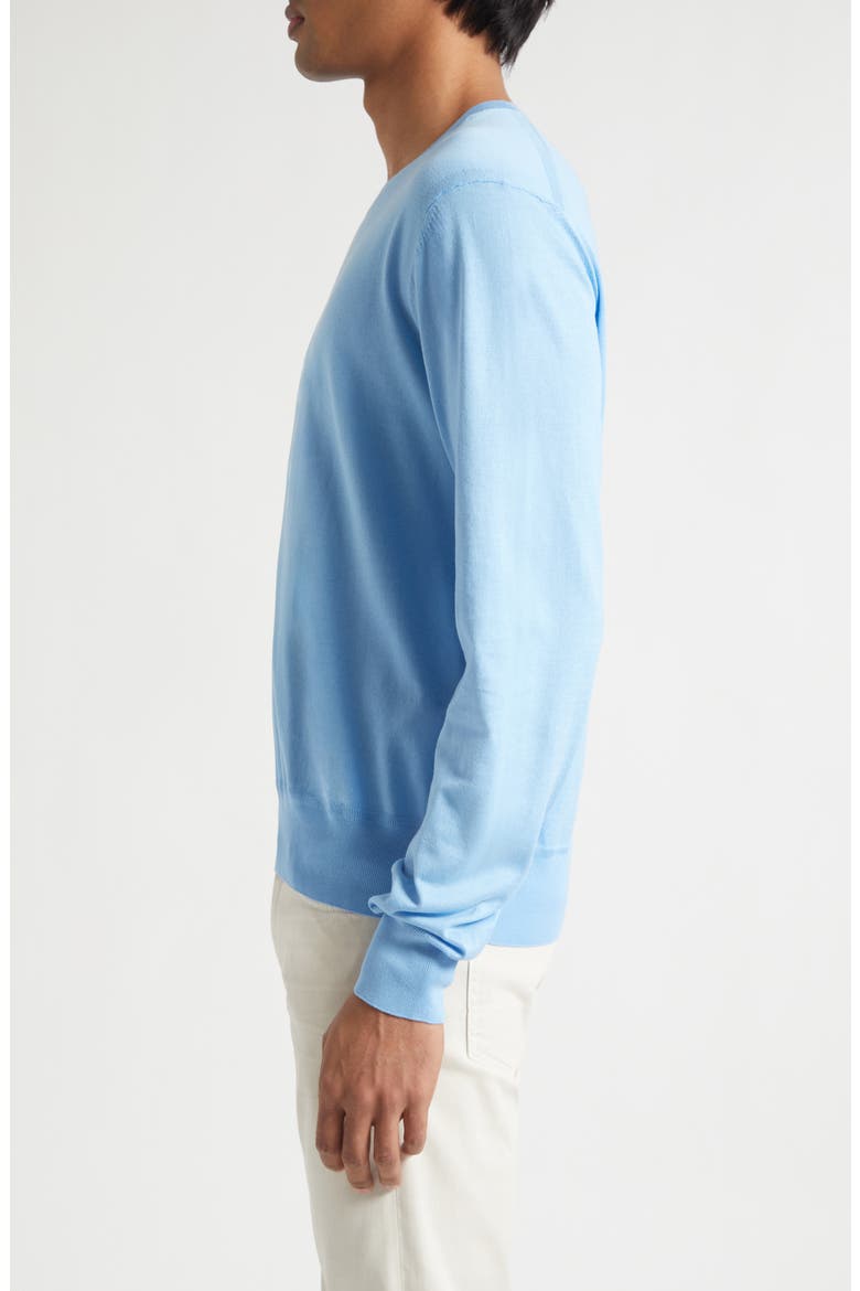 Cotton Sweater, Alternate, color, TURQUOISE