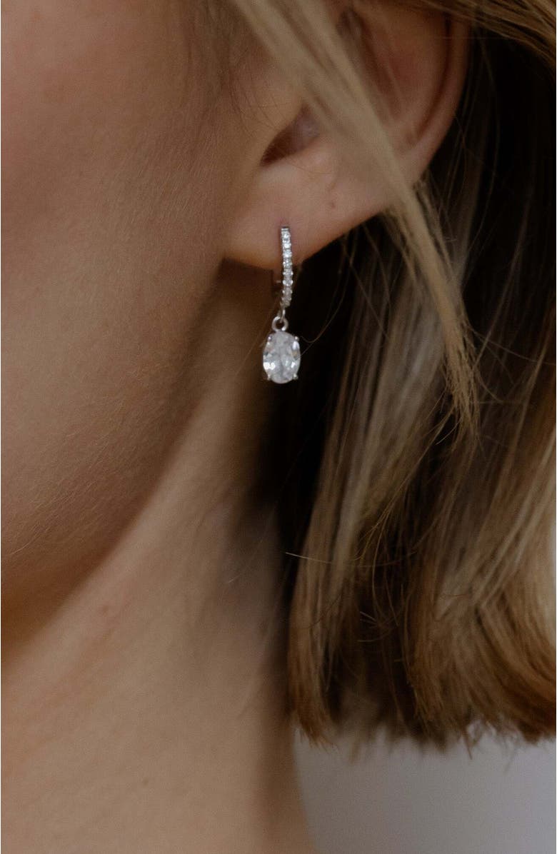 Untamed Petals Duchess Crystal Drop Earrings, Alternate, color, Silver