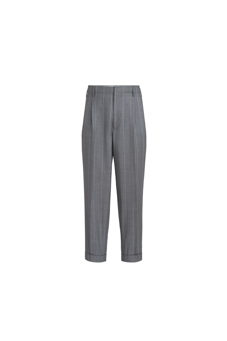Chalk stripe trousers, Alternate, color, Medium Grey