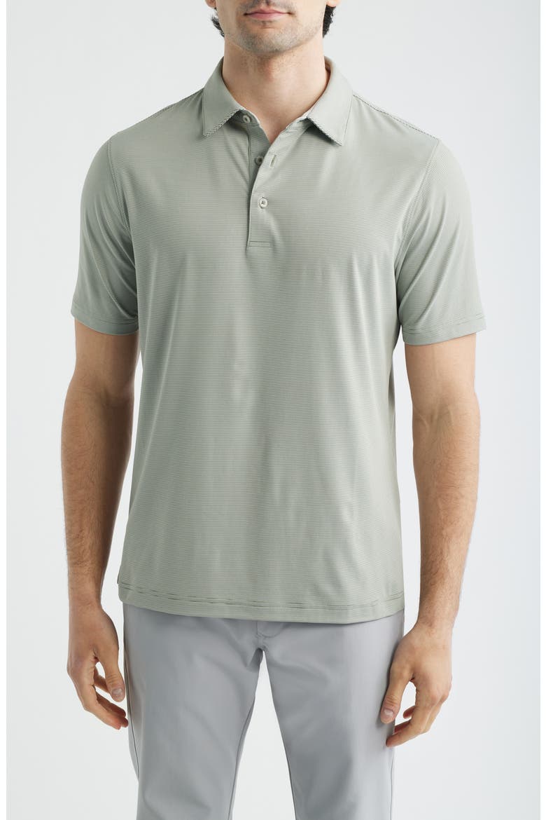 Micro Stripe Polo, Main, color, AGAVE