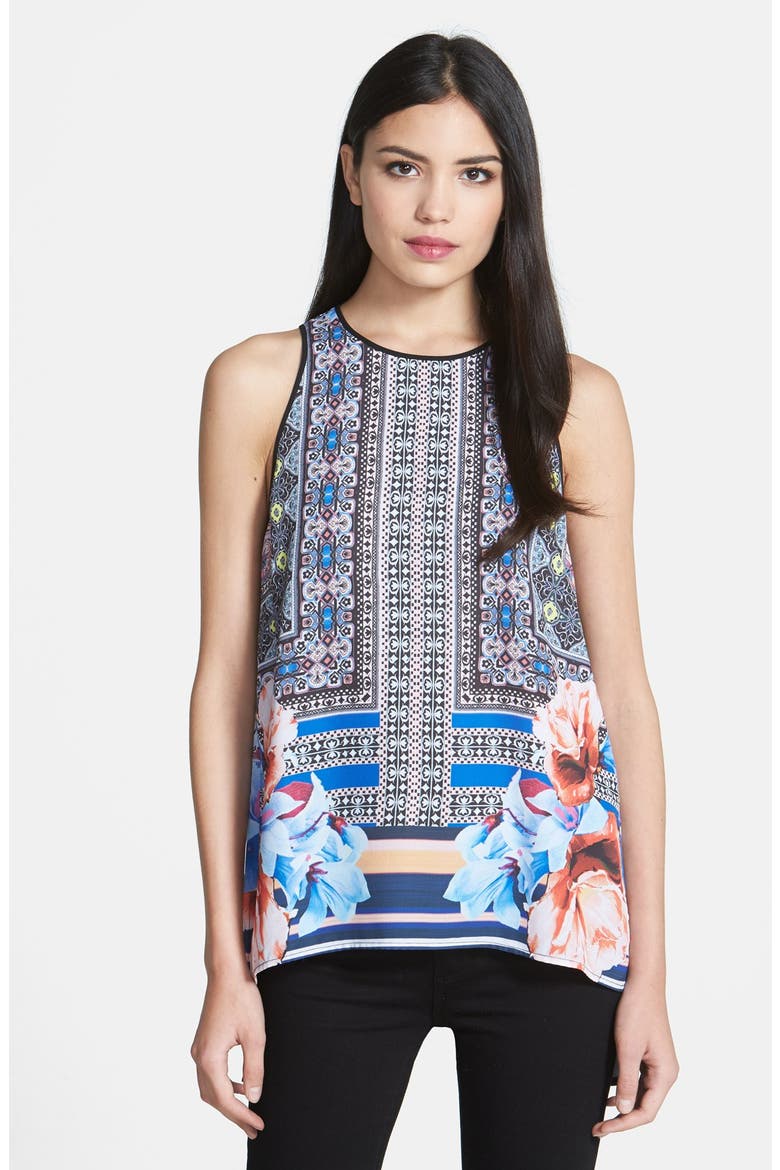 'Byzantine Scarf' Print Top, Main, color, MULTI