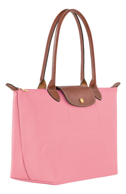 Shop Longchamp Medium Le Pliage Nylon Shoulder Tote In Marshmallow