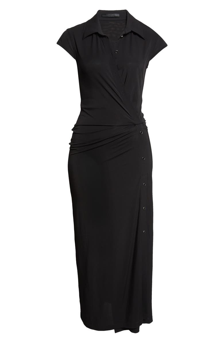 Helmut Lang Jersey Midi Dress, Main, color, Black