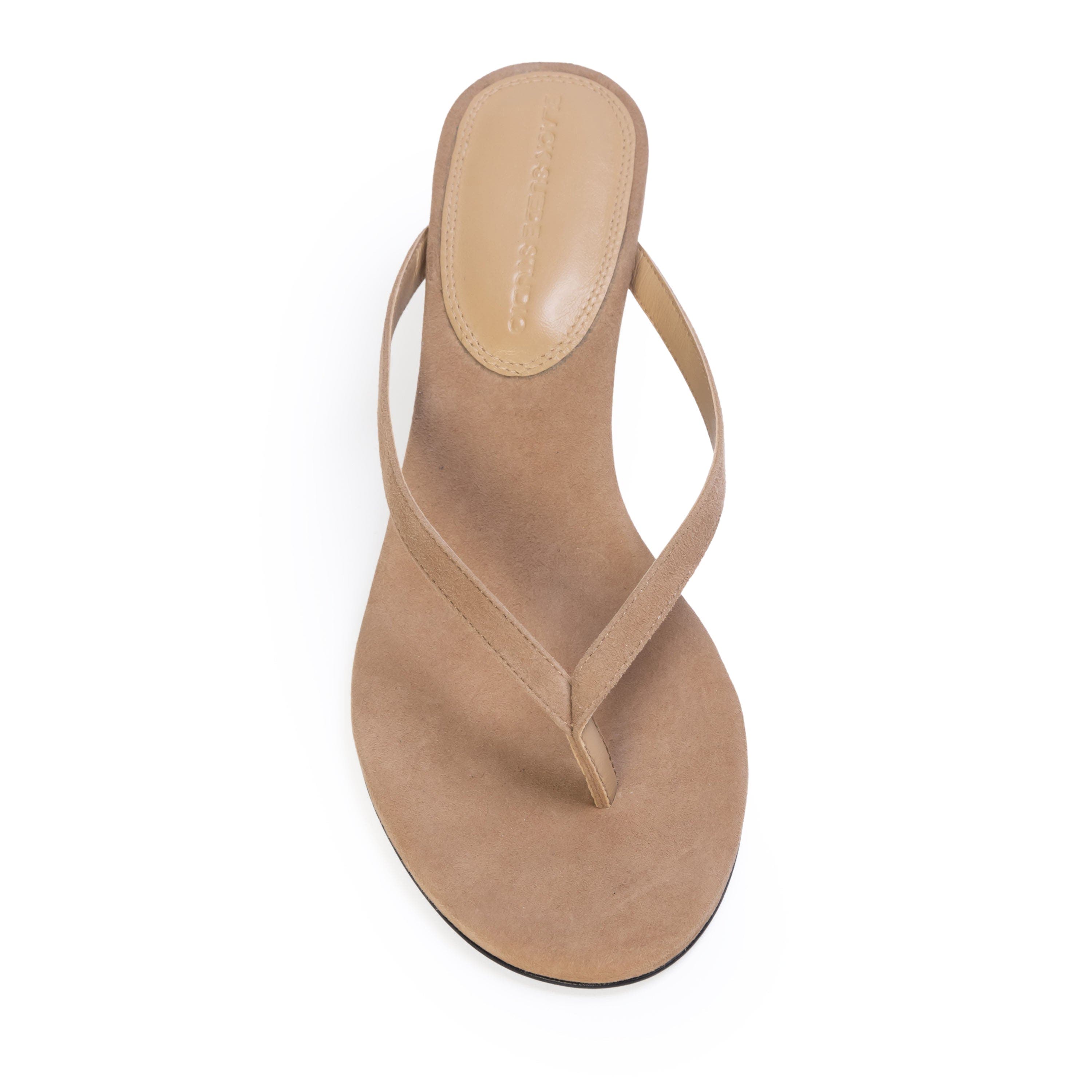 Tash 50 Suede Sandal, Alternate, color, Latte Suede