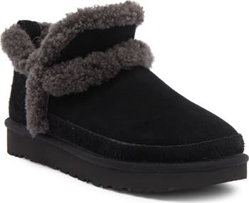 UGG® Classic Ultra Mini Spillseam Genuine Shearling Bootie