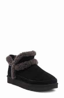 UGG® Classic Ultra Mini Spillseam Genuine Shearling Bootie
