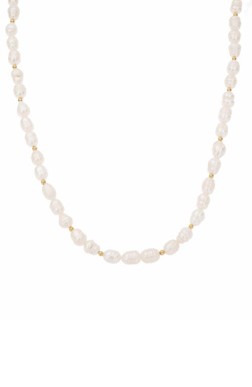 Bearfruit Jewelry Eternal Spring Cultured Pearl Necklace In Gold