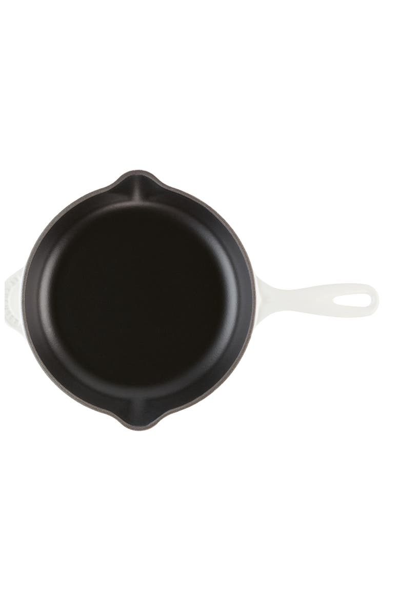 9 Inch Enamel Cast Iron Skillet, Alternate, color, WHITE