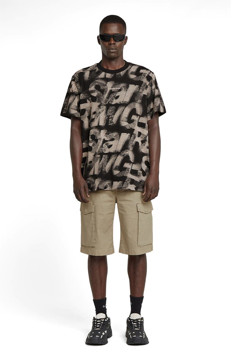 G-STAR Sprayed Letters Loose Organic Cotton T-Shirt, Alternate, color,