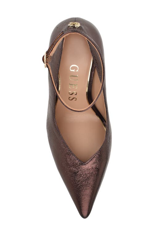 Guess Napril Ankle Strap Pump In Brown