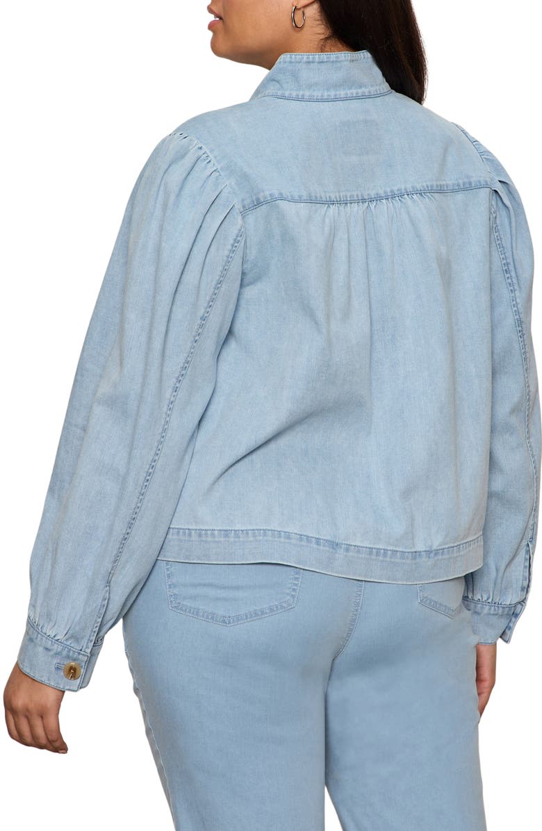 Sanctuary Charlotte Button-Up Denim Jacket, Alternate, color, Purple Whisper