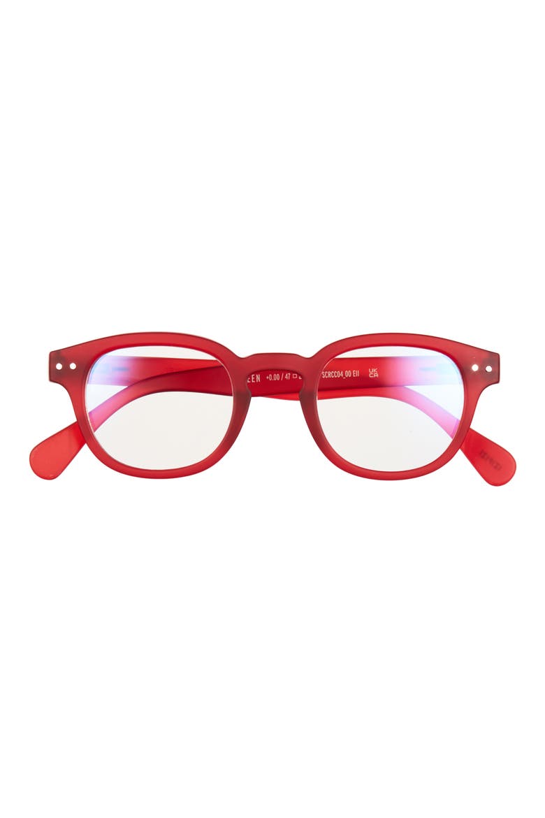Round Reading Glasses, Main, color, RED